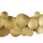 Люстра круглая из многослойных золотых дисков Metal Disc Chandelier варинант исполнения - 1 | Loft Concept в Новосибирске