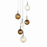 Люстра светодиодная с сферическими стеклянными плафонами Splatter варинант исполнения - 2 | Loft Concept в Новосибирске