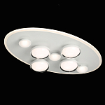 Потолочный светильник овальной формы белого цвета с 7-ю лампами Lunar Pebbles варинант исполнения - 2 | Loft Concept в Новосибирске