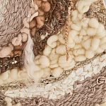 Овальный Современный Гобелен Абстракция в бежевых тонах Shallow варинант исполнения - 5 | Loft Concept в Новосибирске