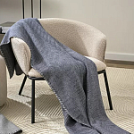 Плед из шерсти мериноса темно-синего цвета 130×180 см Indigo Waves варинант исполнения - 7 | Loft Concept в Новосибирске