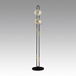 Торшер с 2-мя прозрачными стеклянными плафонами и золотистыми декоративными вставками Virelia варинант исполнения - 3 | Loft Concept в Новосибирске