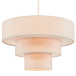 Люстра круглая трехъярусная с тканевыми абажурами Light Soft Glow варинант исполнения - 3 | Loft Concept в Новосибирске