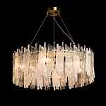 Люстра круглая с прозрачными стержнями разной длины Textured Glass Chandelier варинант исполнения - 3 | Loft Concept в Новосибирске