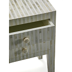 Тумбочка прикроватная White Pearl BEDSIDE CABINET 2 DRAWER варинант исполнения - 2 | Loft Concept в Новосибирске