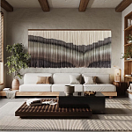 Пейзаж из нитей Макраме Wall decor Black and White Landscape варинант исполнения - 1 | Loft Concept в Новосибирске