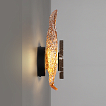 Бра с волнообразным стеклянным плафоном и вставкой из мрамора Liquid Stone варинант исполнения - 7 | Loft Concept в Новосибирске