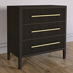 Комод Primo с 3 выдвижными ящиками Темный орех варинант исполнения - 4 | Loft Concept в Новосибирске