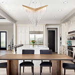 Люстра золотого цвета в форме галочки с каскадом длинных прозрачных трубок Eurofase варинант исполнения - 10 | Loft Concept в Новосибирске