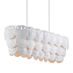 Люстра овальной формы с белыми подвесными элементами White Natural Lines варинант исполнения - 1 | Loft Concept в Новосибирске