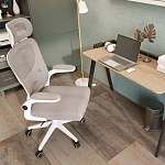 Кресло для компьютерного стола Easement Grey&White варинант исполнения - 9 | Loft Concept в Новосибирске