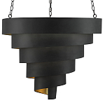 Подвесной светильник в форме спирали черный с золотой внутренней отделкой Warm Glow варинант исполнения - 2 | Loft Concept в Новосибирске