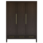 Большой Шкаф Primo Темный орех с 3 дверьми и 3 выдвижными ящиками варинант исполнения - 10 | Loft Concept в Новосибирске