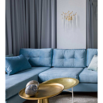 Бра золотого цвета с разветвленными ветвями и длинными прозрачными подвесками в форме стеклянных сосулек Droplet Chandelier варинант исполнения - 7 | Loft Concept в Новосибирске