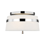 Потолочный светильник с белым тканевым абажуром Generation Lighting варинант исполнения - 1 | Loft Concept в Новосибирске