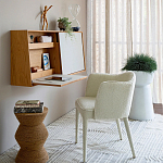 Приставной стол с отделкой из джута Juti D30 см варинант исполнения - 8 | Loft Concept в Новосибирске