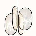 Люстра с гравировкой на акриловых плафонах Gravyura Black D 50 см варинант исполнения - 1 | Loft Concept в Новосибирске