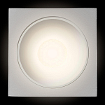 Встраиваемый спот светодиодный квадаратный белого цвета с круглым углублением Ombra Lux  варинант исполнения - 3 | Loft Concept в Новосибирске