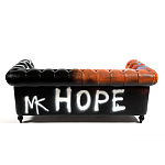 Диван Честерфильд граффити graffiti Orange Sofa натуральная кожа варинант исполнения - 5 | Loft Concept в Новосибирске