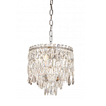 Люстра круглая с хрустальными подвесками на серебряном каркасе Roul Crystal Light варинант исполнения - 10 | Loft Concept в Новосибирске