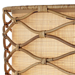 Подвесной светильник  из кованого железа и абажуром из ротанга Wicker Furniture варинант исполнения - 1 | Loft Concept в Новосибирске