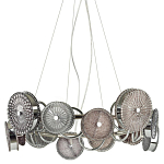 Люстра с плафонами из дымчатого стекла Glass Peonies варинант исполнения - 1 | Loft Concept в Новосибирске