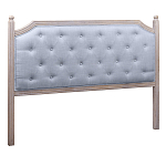 Изголовье кровати серое с мягкой обивкой из рогожки Emma Headboard варинант исполнения - 1 | Loft Concept в Новосибирске