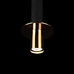 Подвесной светильник с узким цилиндрическим плафоном и золотым металлическим декором Concrete Pipe варинант исполнения - 7 | Loft Concept в Новосибирске