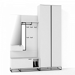 Двухдверный шкаф белого цвета Strict Lines варинант исполнения - 5 | Loft Concept в Новосибирске