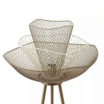 Торшер с трехъярусным плафоном из металлической сетки Light Floor Lamp Made of Metal Mesh варинант исполнения - 1 | Loft Concept в Новосибирске