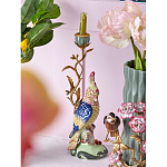 Подсвечник в образе попугая из фарфора с бронзовыми элементами Eden Garden варинант исполнения - 3 | Loft Concept в Новосибирске