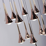 Люстра светодиодная с акриловыми конусообразными плафономи розовое золото Astra 60   варинант исполнения - 4 | Loft Concept в Новосибирске