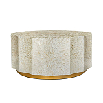 Стол кофейный с отделкой раковинами устриц Coastal Charm варинант исполнения - 1 | Loft Concept в Новосибирске