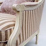 Кресло в полоску в стиле прованс Modeste Provence Armchair варинант исполнения - 3 | Loft Concept в Новосибирске