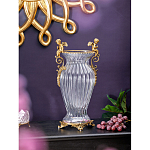 Ваза прозрачная с бронзовыми ручками в виде ангелов Eden Garden варинант исполнения - 2 | Loft Concept в Новосибирске