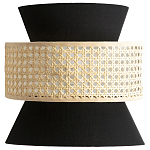 Бра с плетеным декором из ротанга Bonnie Wicker Black Wall Lamp варинант исполнения - 1 | Loft Concept в Новосибирске