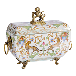 Шкатулка с фигуркой льва на крышке Eden Garden варинант исполнения - 1 | Loft Concept в Новосибирске