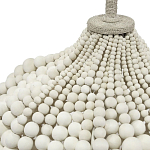 Настольная лампа с абажуром и каркасом из белых деревянных бусин White Wooden Beads Table Lampshade варинант исполнения - 2 | Loft Concept в Новосибирске