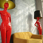 Лампа MANNEQUIN LAMP с абажуром созерцание силуэта варинант исполнения - 7 | Loft Concept в Новосибирске