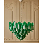 Люстра из стеклянных зеленых лепестков Petalled Illuminator варинант исполнения - 4 | Loft Concept в Новосибирске