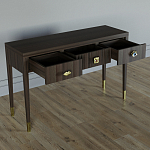 Дизайнерский Письменный стол Elsa Dreams Walnut с тремя ящиками варинант исполнения - 4 | Loft Concept в Новосибирске