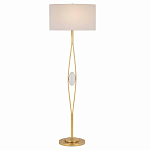 Торшер золотой c декоративной мраморной вставкой на каркасе Kernel варинант исполнения - 1 | Loft Concept в Новосибирске