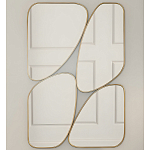 Зеркало в ассиметричной раме золотистого цвета Chaotic варинант исполнения - 2 | Loft Concept в Новосибирске