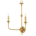 Бра настенное золотого цвета в форме подсвечника Graceful Smoothness варинант исполнения - 2 | Loft Concept в Новосибирске