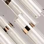 Люстра каскадная с прозрачными цилиндрическими плафонами Jenae Glass Tube Lighting варинант исполнения - 9 | Loft Concept в Новосибирске
