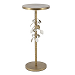 Столик золотистый с цветочной композицией на основании Forest Fairy Tale варинант исполнения - 1 | Loft Concept в Новосибирске