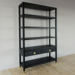 Стеллаж с двумя ящиками Elsa Dreams Black варинант исполнения - 1 | Loft Concept в Новосибирске