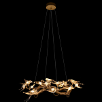 Люстра подвесная с прозрачными стеклянными птичками на ветвях Диаметр 80 см Serip Voa варинант исполнения - 3 | Loft Concept в Новосибирске