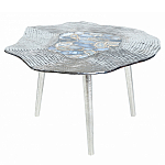 Кофейный стол со столешницей из агата Agate Design Blue  варинант исполнения - 1 | Loft Concept в Новосибирске