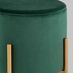 Зеленый пуф на золотистых ножках SANJAY варинант исполнения - 3 | Loft Concept в Новосибирске